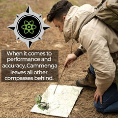 Cammenga Official US Military Tritium Lensatic Compass, Olive Drab Accurate Waterproof Hand Held Compasses with Pouch for Hiking Camping Navigation Survival Backpacking Orienteering