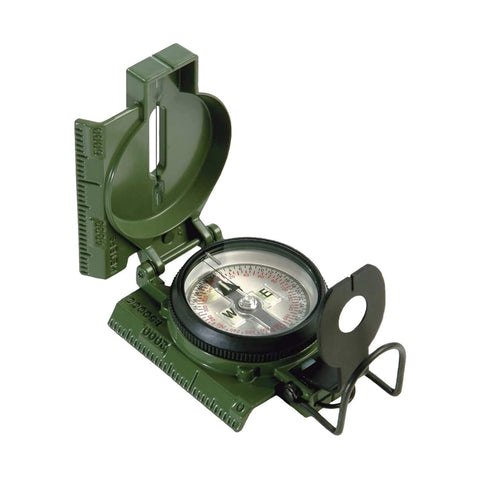 Cammenga Official US Military Phosphorescent Lensatic Compass, Olive Drab Accurate Waterproof Hand Held Compasses with Pouch for Hiking Camping Navigation Survival Backpacking Orienteering