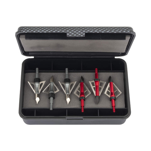 Allen Company Titan™ Broadhead Box & Caddy, Holds 6 Broadheads, Broadheads with Closed Width Up To 1-3/8 inches, Carbon Fiber